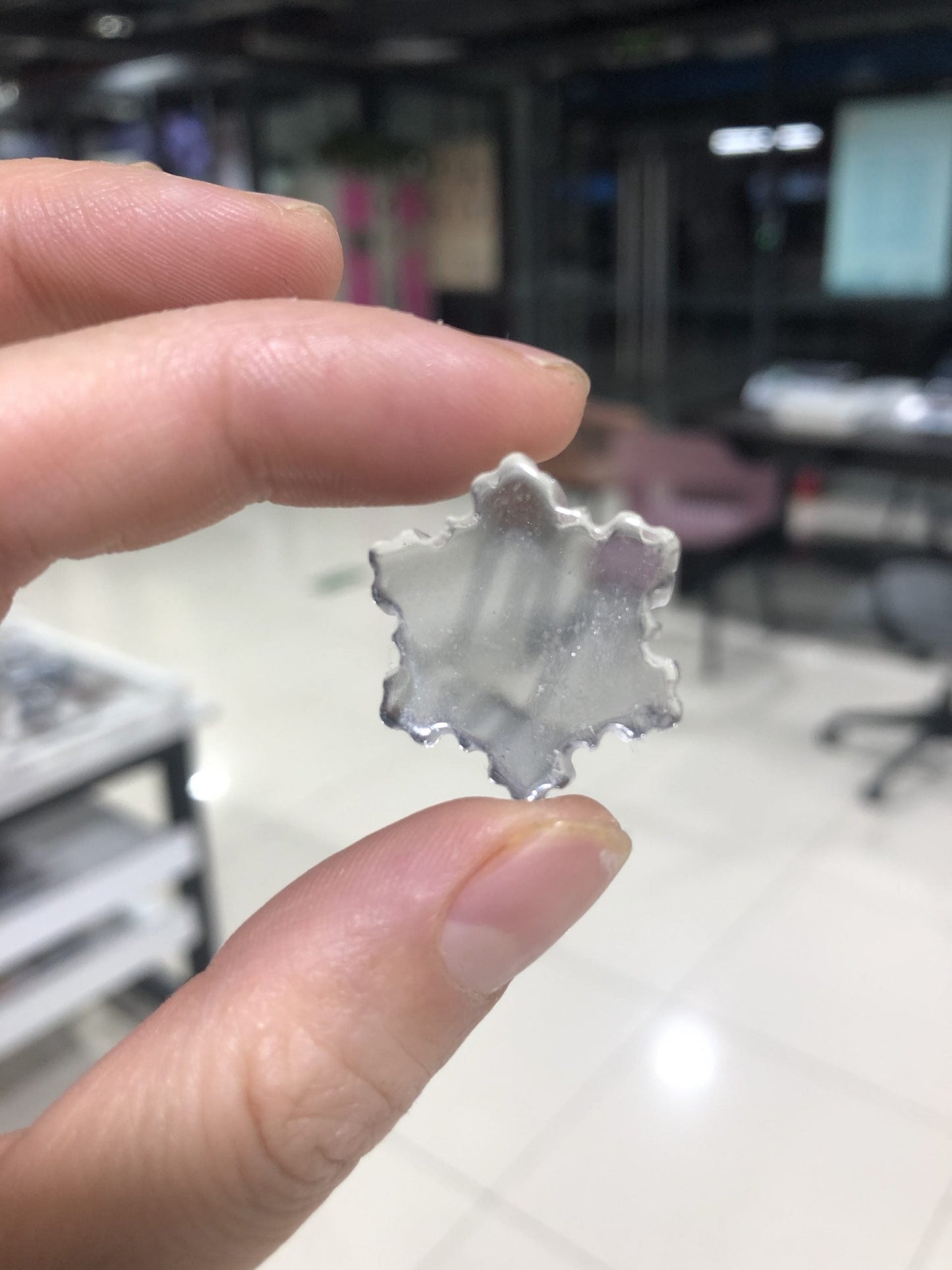 Clear quartz snowflake/Christmas tree