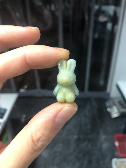 Green floweragate bunny