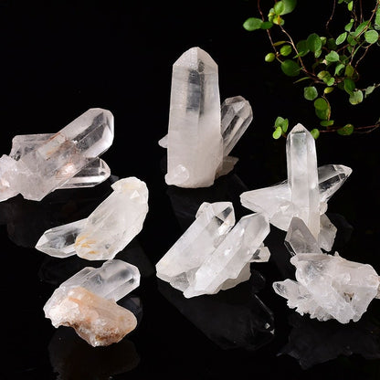 1PC Natural White Crystal Cluster Irregular Quartz Healing Stones Reiki Stones Crystal Point Specimen Home Decor  Raw Crystals