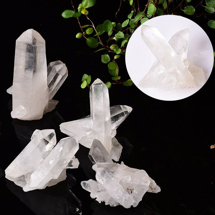 1PC Natural White Crystal Cluster Irregular Quartz Healing Stones Reiki Stones Crystal Point Specimen Home Decor  Raw Crystals