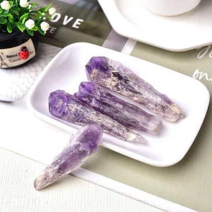 Natural Amethyst Quartz Cluster Crystal Rod Point Rock